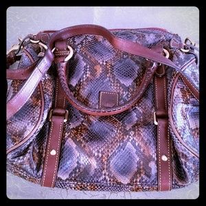 Dooney and Bourke python Satchel